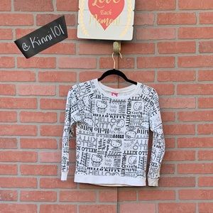 Girls Hello Kitty crop sweat shirt in EUC